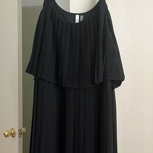 NY Collection Black Pleated Dress